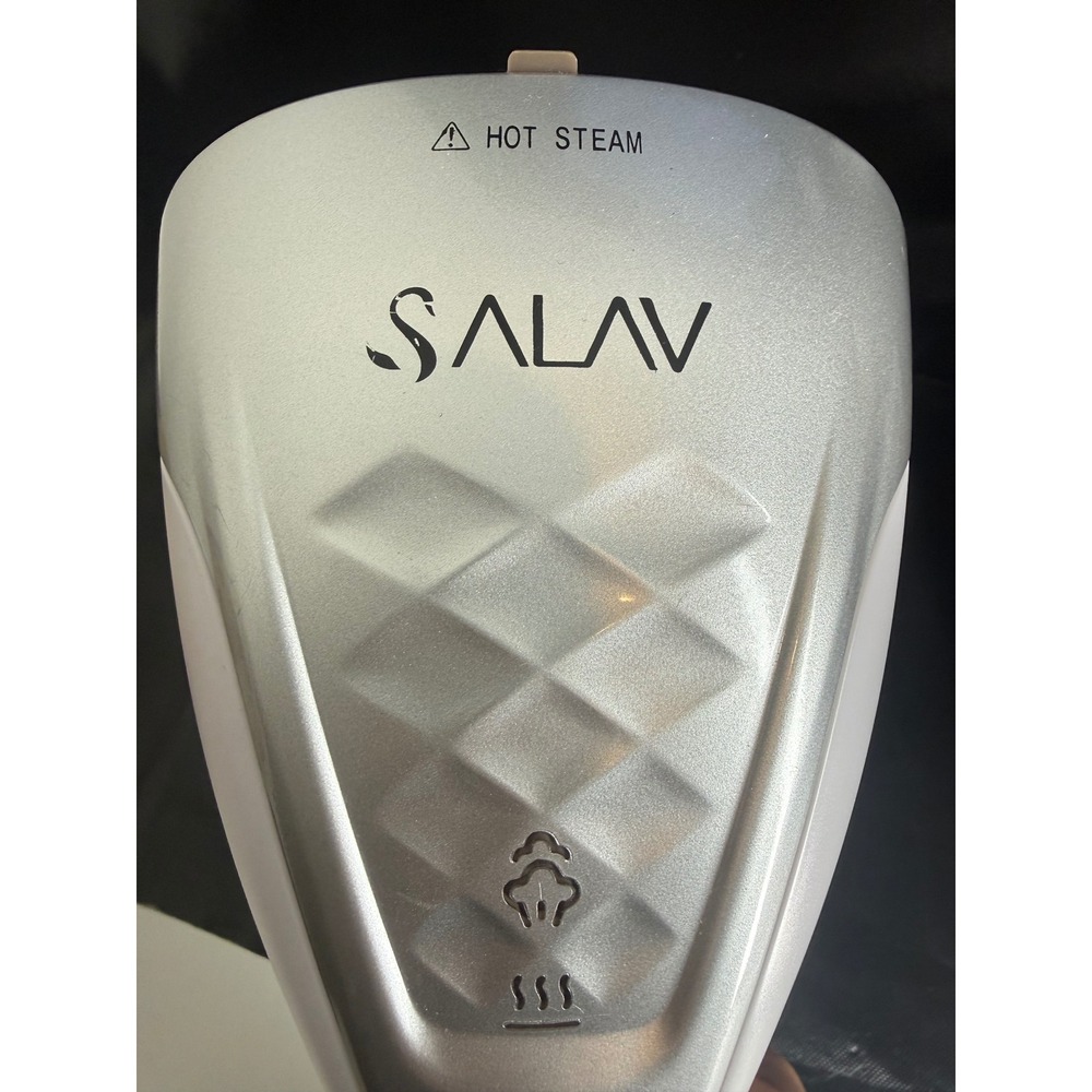 SALAV DuoPress Handheld Garment Steamer HS-100 White Silver Portable Iron